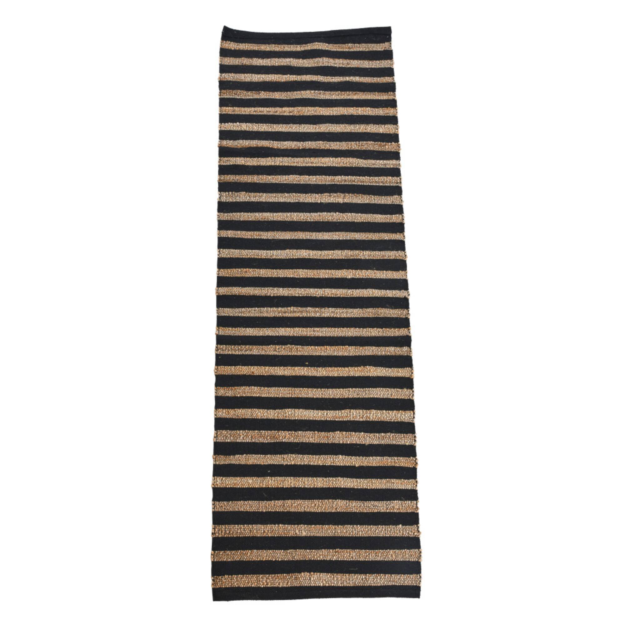 Hello Honey® Black and Natural Jute Cotton Area Rug